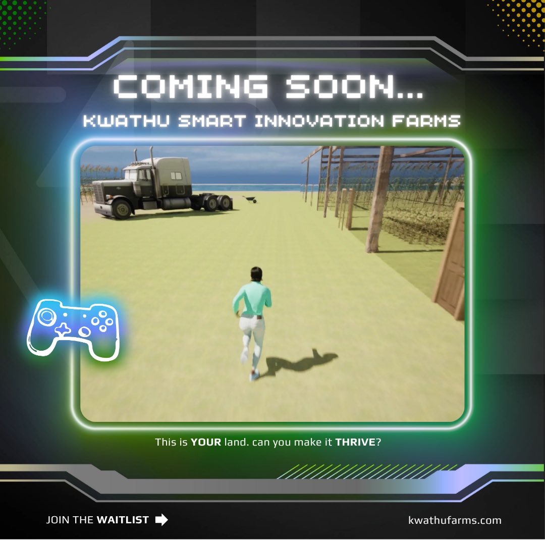 #Konnect with the next generation of farmers, innovators, and creators!

🎮🚜 Maybe it’s a Game ↔️ 𝗠𝗮𝘆𝗯𝗲 𝗶𝘁’𝘀 𝗥𝗲𝗮𝗹 𝗟𝗶𝗳𝗲 👩🏾‍🌾🌍

𝘑𝘰𝘪𝘯 𝘵𝘩𝘦 𝙒𝙖𝙞𝙩𝙡𝙞𝙨𝙩 🔗⬇️

kwathufarms.com/waitlist