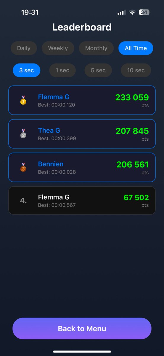 MrSanniz's tweet photo. Just got my first app on the App Store! Go crack em’ highscores🚀 #combotime https://t.co/Zp9bcRnY3J