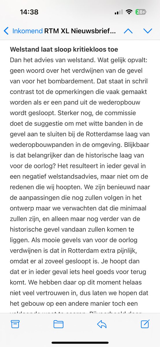 De gemeente <a href="/rotterdam/">Gemeente Rotterdam</a> mag zich achter de oren krabben. Bij een plan om een vooroorlogs schoolgebouw te slopen is hoogbouwclub <a href="/RTMXL/">RTM XL</a> kritischer dan de eigen Welstandscommissie. #sloop #brandgrens #Rotterdam (bron: nieuwsbrief RTM XL).