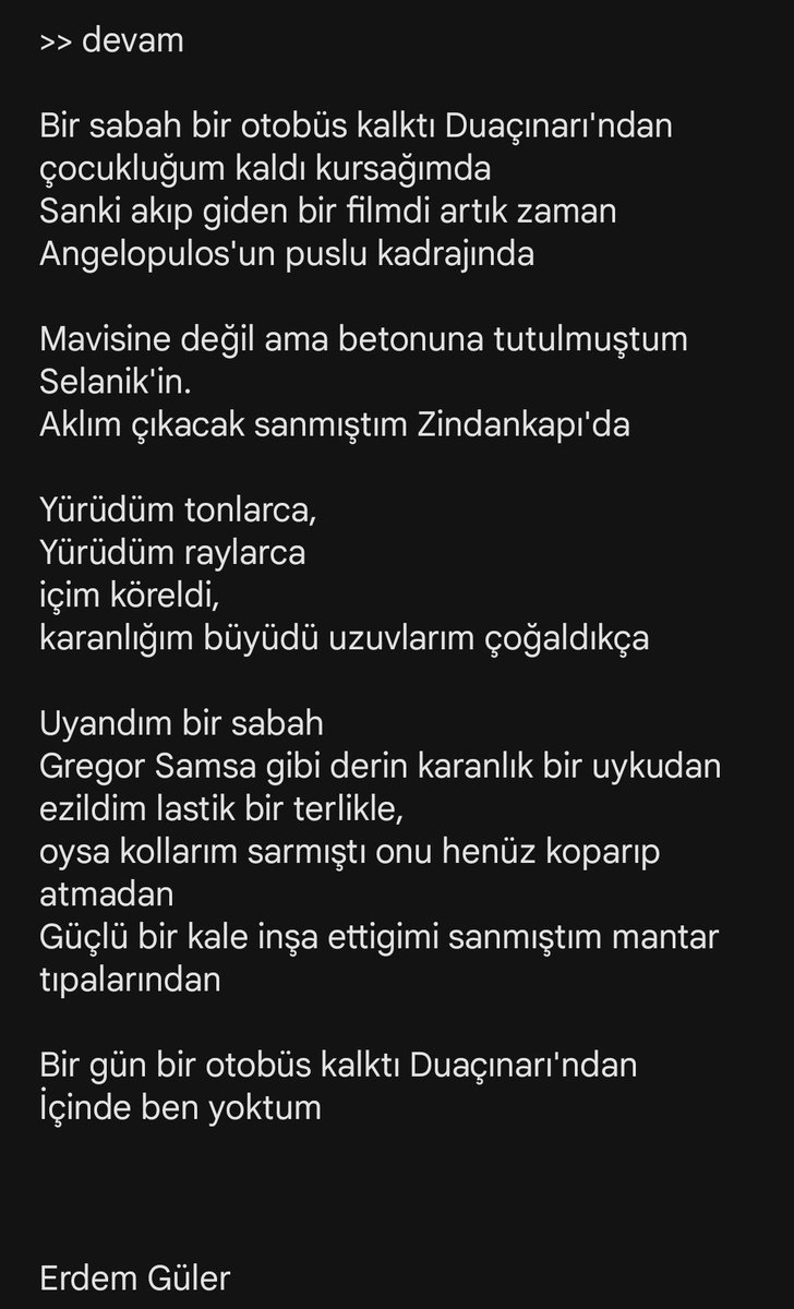Bir şiir borcum vardı Gümülcine'ye