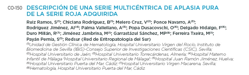 salvadorpayan's tweet image. No os perdáis en #Hemato2025 nuestras @HematoHUVR #REDSUR dos comunicaciones orales en #Eritropatología, para diagnosticar y tratar mejor dos entidades raras:

- Jueves 9, 15:40, sala 1: #aplasia pura de la serie roja
- Viernes 10, 9:40, sala Covadonga: #poliglobulia hereditaria