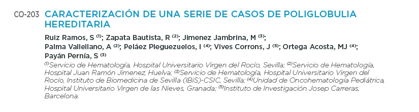 salvadorpayan's tweet image. No os perdáis en #Hemato2025 nuestras @HematoHUVR #REDSUR dos comunicaciones orales en #Eritropatología, para diagnosticar y tratar mejor dos entidades raras:

- Jueves 9, 15:40, sala 1: #aplasia pura de la serie roja
- Viernes 10, 9:40, sala Covadonga: #poliglobulia hereditaria