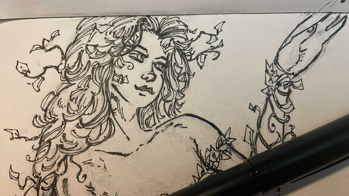 irogans's tweet photo. Inktober 2025 - DC

Day 2 prompt: Weave. 
Day 2 return: Pamela Isley. Poison Ivy

Traditional. https://t.co/xwuw5BiGaG