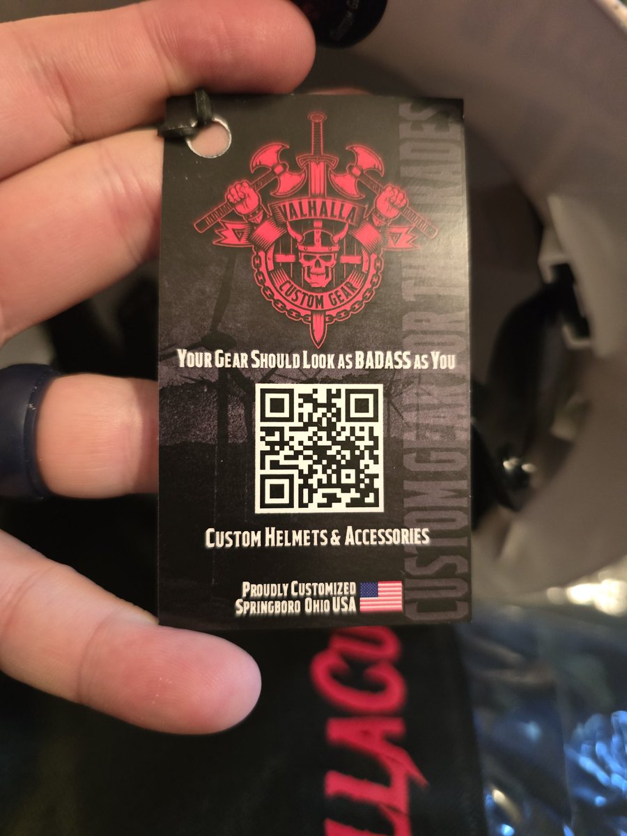 For my trip in a week this will be amazing!!!! My beautiful wife gave me the greatest hard hat EVER!!. T.J. Villarrubia Thank you for letting me use your image. Next and most importantly. Thank thank you to Valhallacustomgear.com. These guys went above and beyond for my wife to