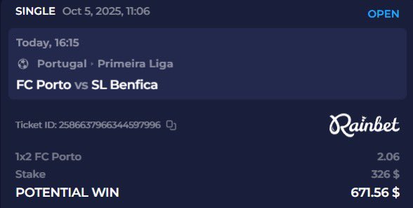 MayankRMFC's tweet image. Porto are on 9 match winning streak plus I don’t like Benfica in how they dealt with us in the Carreras transfer, so its an easy decision for me.

Sorry Jose 🙏