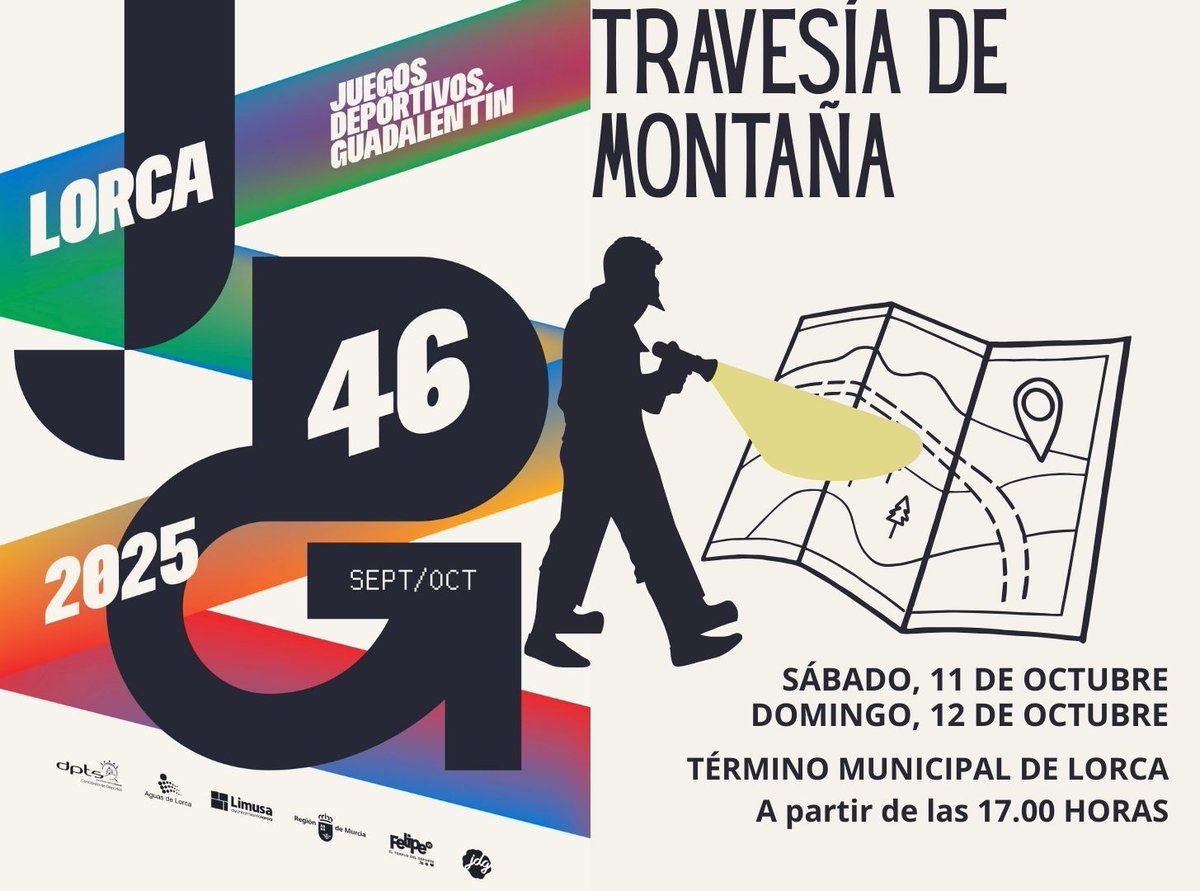 46ª Travesía Nocturna de Montaña | 11-12 OCT
Aquí NO gana el más rápido, gana el más CONSTANTE 💪
🏔️3 modalidades: Familiar, Corta y Larga 
⏰Inscripción hasta 9/10
📲Info: lacarrascaorg.wordpress.com/2025/10/05/46a…
¿Tu equipo está preparado? 👊
#TravesíaNocturna #Lorca #LaCarrasca
<a href="/DeportesLorca/">Deportes Lorca</a>