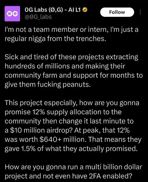 aakj_g's tweet photo. I can’t lie Because it was worth it.😂
This goes for every project out there. It’s time to change the tactics.
especially after seeing the team that built an AI L1 blockchain lose their official X page 🤣
Community is everything Thank you @0G_labs
#0gscam #Scam #0glabsscam https://t.co/SBZwogbAbx