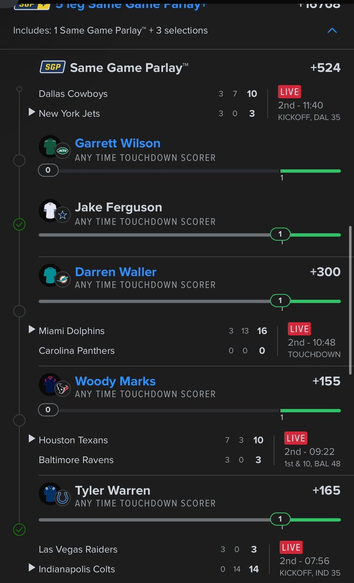 CappoProps's tweet photo. @NFLTdowns Come on Garrett Wilson and woody marks https://t.co/6SZ8OHin8d