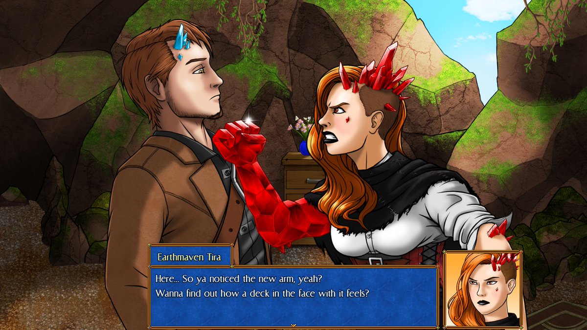 Who'd have thought game deployment through RPG Maker would open a whole new can of worms? 🙃 So yeah sorting that out. Anyway I'm also updating the cutscene images. Here's one. #rpg #rpgmaker #indiegame #gamedev #indiedev #gamedevelopment