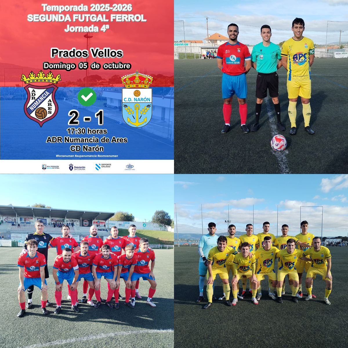 #Aficionados. ADR Numancia de Ares, 2 - CD Narón, 1