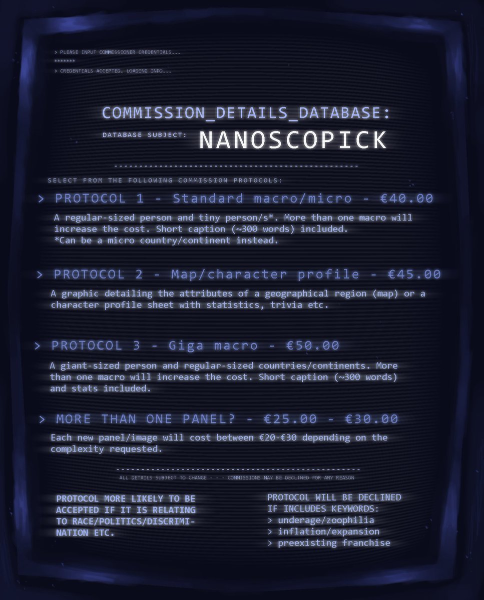 -- Commission Information --
Dm if you have any queries :)