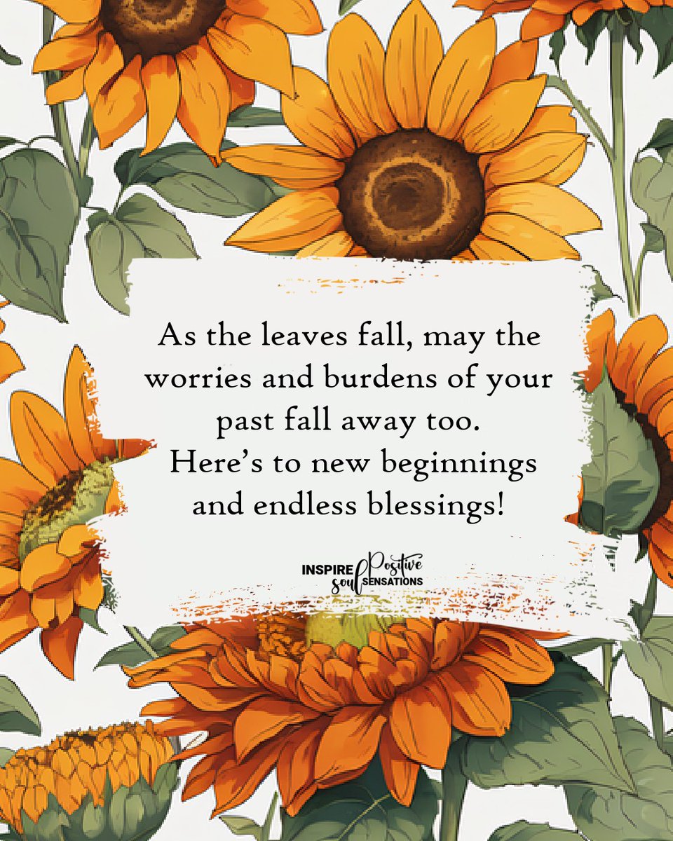LifeWithJohn's tweet image. As the leaves fall, may the worries and burdens of your past fall away too.
Here's to new beginnings and endless blessings!