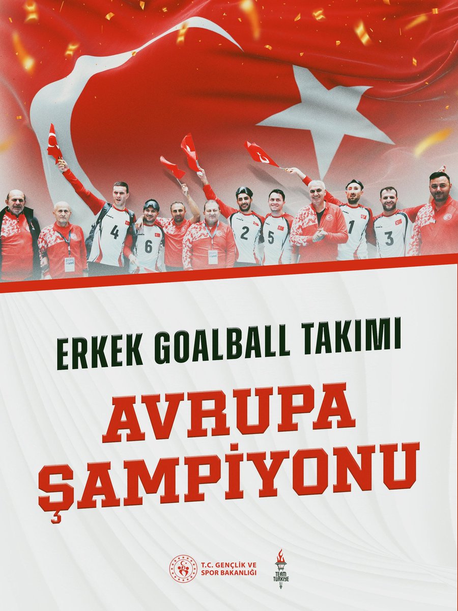 🥇Erkek Goalball Milli Takımımız Avrupa Şampiyonu!

🥅Finlandiya’da düzenlenen IBSA Avrupa Goalball Şampiyonası'nda mücadele eden erkek takımımız, finalde Ukrayna'yı 4-3 yenerek şampiyon oldu.🇹🇷

2015 yılından sonra bir kez daha Avrupa'nın zirvesine çıkan takımımızı kutluyoruz.👏🏻