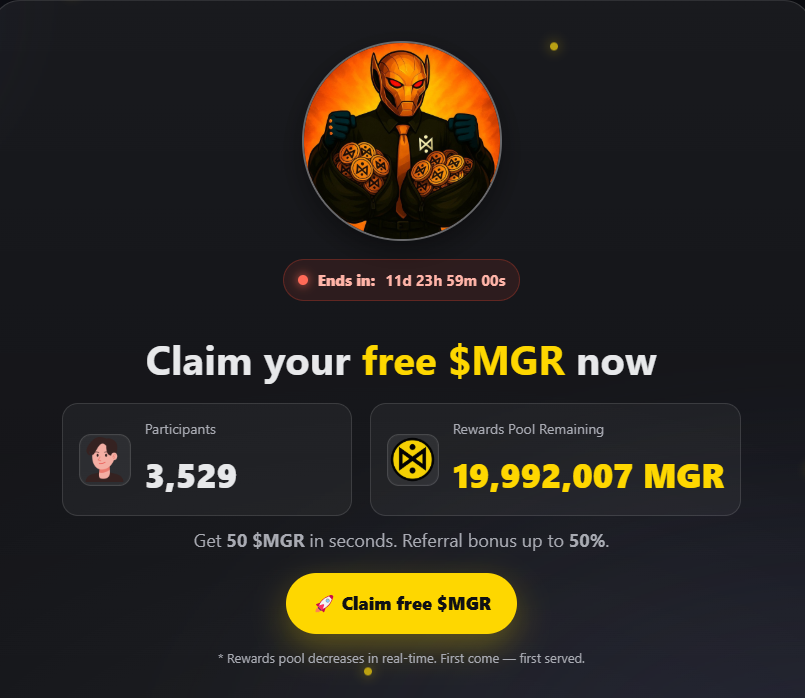 MetaGram_MGR's tweet photo. MetaGram Presale is live with a brand-new swap UI!
✅ Instant buy – simple, mobile-friendly
💎 Join early: 0.001 BNB = 50 $MGR (airdrop)
⚡️ Secure more: 0.01 BNB = 500 $MGR
🤝 Earn extra: +50% $MGR +50% BNB on referrals
https://t.co/Ii4HFvac5V https://t.co/3bw5NhTiUb
