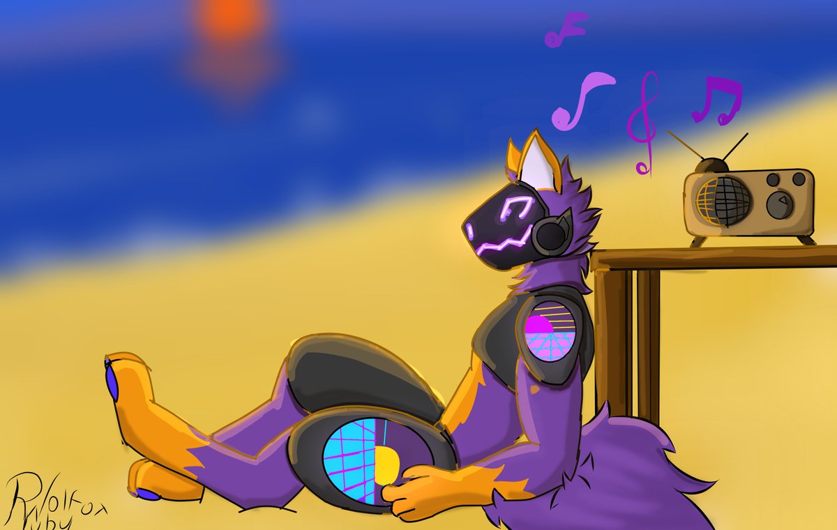 RubyWolfox's tweet image. Beautiful protogen drawing for my boyfriend