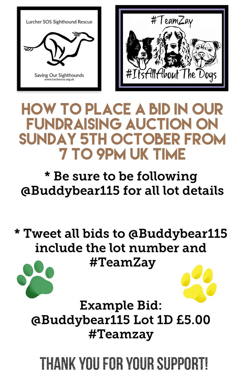 team_greenacres's tweet image. #auction tonight between 7pm &amp;amp; 9pm in support of @LurcherSOS for all you Lurcher &amp;amp; #sighthound fans

All info below👇

#teamgreenacres #rescue #teamwork #teamworkmakesthedreamwork #StrongerTogether #ittakesavillage #lurchers  #rescuedog #rescuedogs #dogsoftwitter #dogsofX
