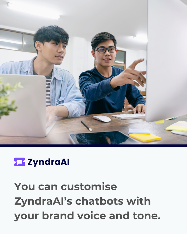 ZyndraAI's tweet image. 🎨 Your chatbot should sound like you.

ZyndraAI allows full customisation of greetings, messaging style, tone, and flow—so you can stay on-brand even in automated conversations.

#ZyndraAI #BrandVoice #CustomChatbots #NoCodePlatform #AIChatbots
