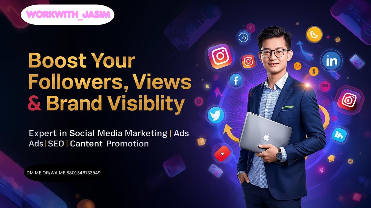 WorkWith_Josim's tweet image. 🚀 Grow Your Social Media Fast, Safe &amp;amp; Real!
Boost your online presence across Facebook Instagram YouTube TikTok Spotify &amp;amp; SoundCloud 🌍

✅ Real Views | ✅ Active Followers | ✅ Genuine Likes
💼 Trusted | ⚡ Fast Delivery | 🔒 100% Safe

📩 DM &amp;amp; WhatsApp: wa.me/8801346733549