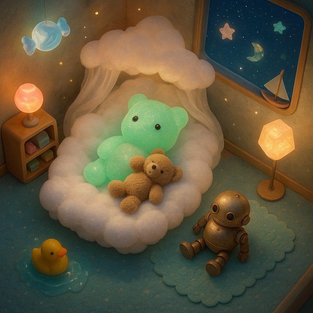 aolemoon's tweet photo. お腹出して寝るにはちょっと寒い
 #aiart #gummybear https://t.co/vVCO81aD3J