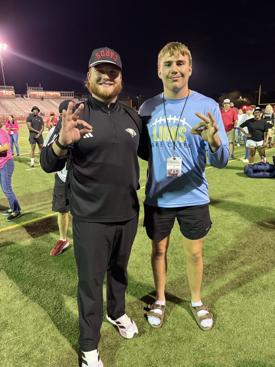 Carter Harmann (@harmanncarter) on Twitter photo Thank you <a href="/CoachScifers/">John Scifers</a> and <a href="/Coach_Meyer27/">Dalton Meyer</a> for the game day visit. The campus was amazing and I loved the game day environment. Best of luck for a successful season!
<a href="/CoachPatKennedy/">Pat Kennedy</a>
<a href="/LakeCreekFBall/">Lake Creek Lions Football</a>
<a href="/TheChrisRubio/">Rubio Long Snapping®</a>
<a href="/coach_bourquin/">Coach Bourquin</a>
<a href="/Bobby_Joe_14/">Bobby Joe</a>
<a href="/CoachWDavidson/">Coach Davidson</a> Thank you <a href="/CoachScifers/">John Scifers</a> and <a href="/Coach_Meyer27/">Dalton Meyer</a> for the game day visit. The campus was amazing and I loved the game day environment. Best of luck for a successful season!
<a href="/CoachPatKennedy/">Pat Kennedy</a>
<a href="/LakeCreekFBall/">Lake Creek Lions Football</a>
<a href="/TheChrisRubio/">Rubio Long Snapping®</a>
<a href="/coach_bourquin/">Coach Bourquin</a>
<a href="/Bobby_Joe_14/">Bobby Joe</a>
<a href="/CoachWDavidson/">Coach Davidson</a>