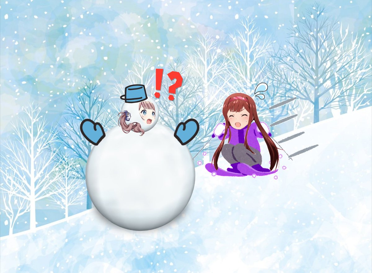 雪だるま拘束 しらたまスキー場では安全のため、ゲレンデのあちこちで