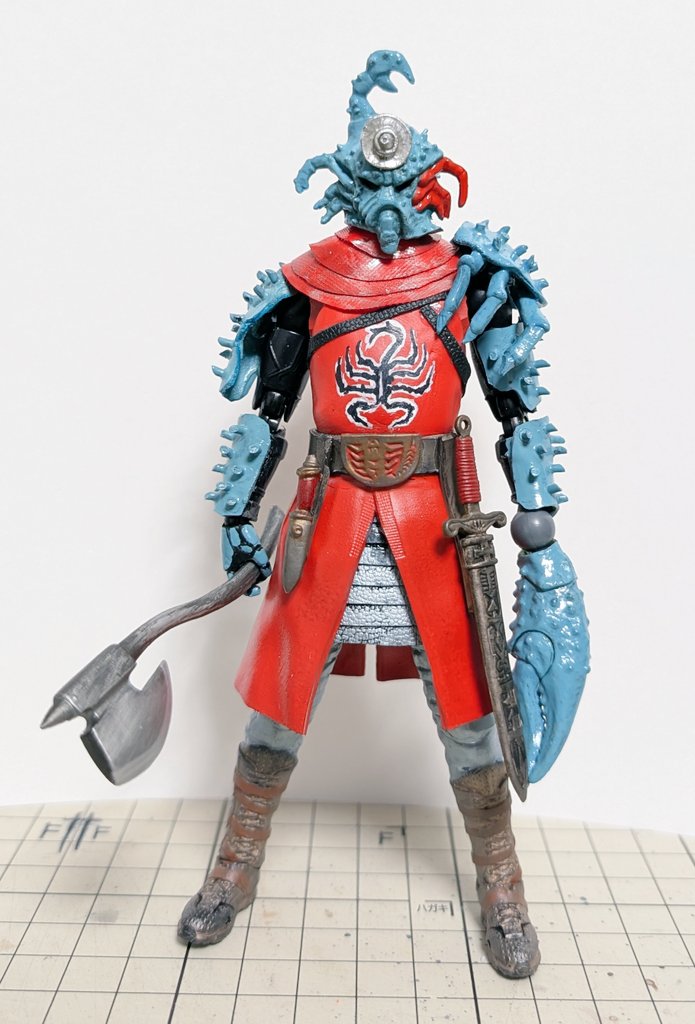 仮面ライダーHG ドクトル・ゲー カニレーザーリペイント改造品 HG 仮面