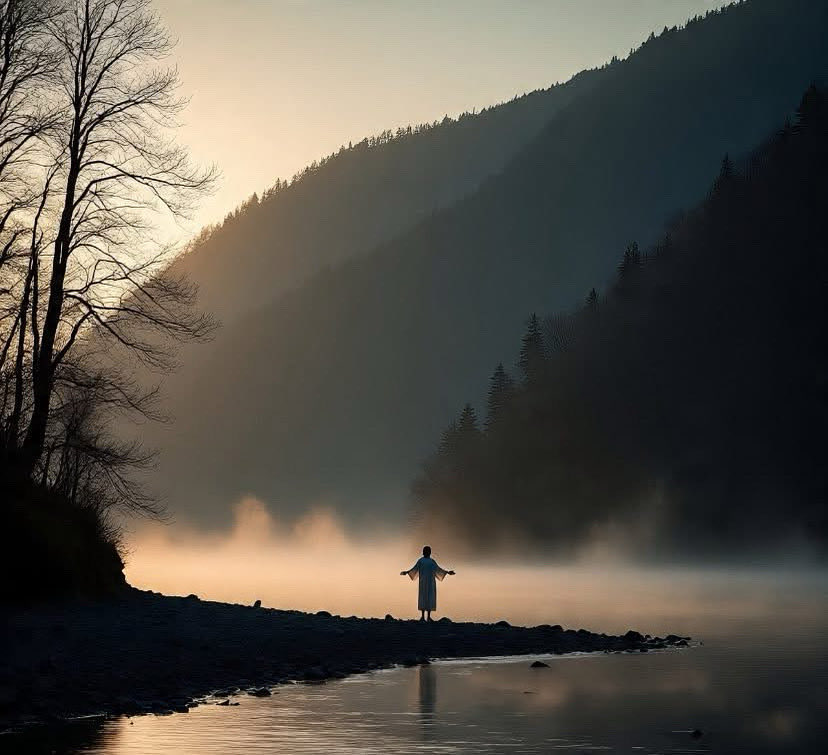 I walked through dust and midnight’s hush,
Bare feet on roads that bent and broke,
Each step a prayer, each breath a rush
Of quiet strength no one could choke.

Now light spills soft on simple things,
A cup, a smile, a borrowed dawn—
Alhamdulillah for what life brings:
Small