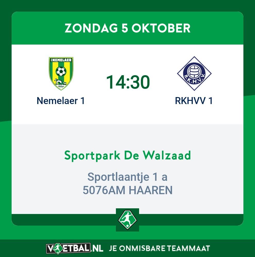 Nemelaer 1-4 RKHVV  💚💛💚💛💚💛💚💛💚💛🎺🎺🎺🎺 ruststand