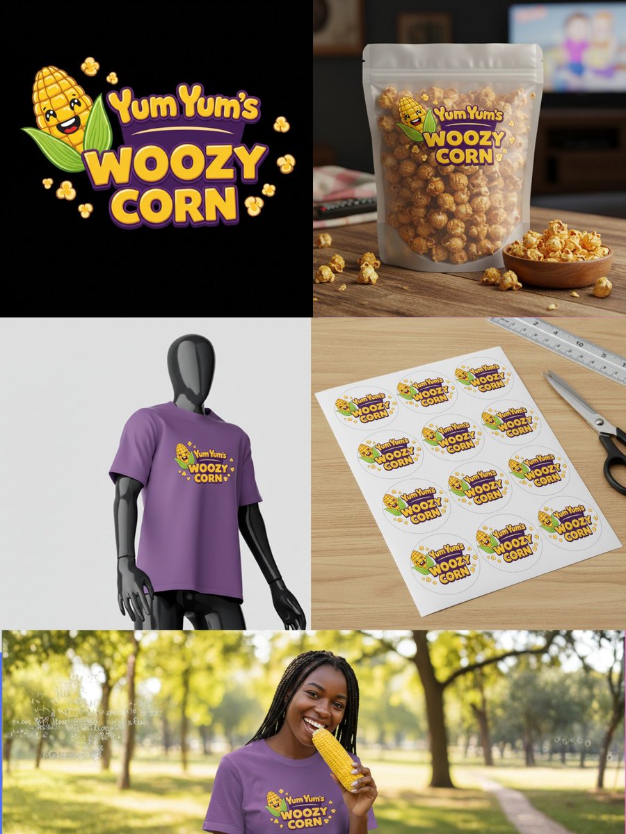 Fizzy_graphics_'s tweet image. Just finished designing the logo for Yum Yum’s Woozy Corn! Fun, bold, and full of flavor just like the name