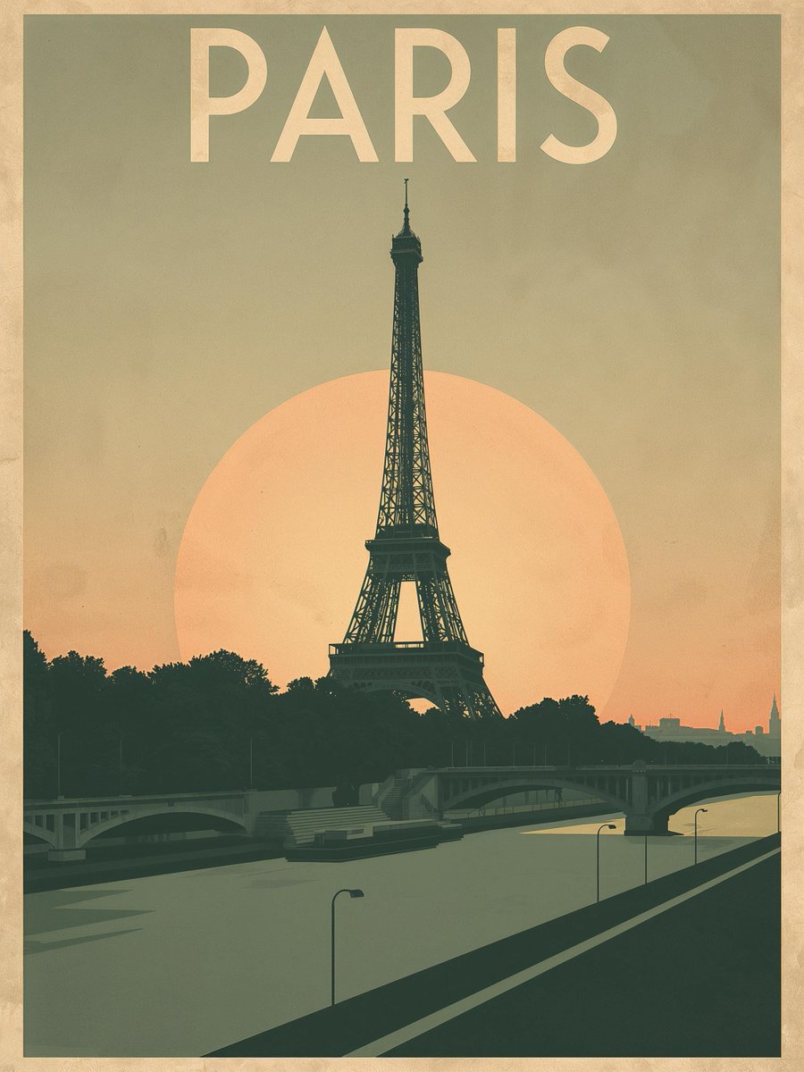 LakesFurniture's tweet photo. Paris Eiffel Tower Vintage Travel Poster: Retro France Wall Art (Digital Download) https://t.co/NRyrprZH7S #lakedistrict #giftforgeek #aiart #greetingscards #aiprints #tshirtdesign #walldecor #gifts #BirthdayCardDesign https://t.co/d6jqgekNEJ