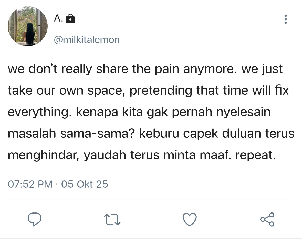 aesternora's tweet image. #rahagiajeng ; life after break up (1)
yoon jeonghan few tweets au.

— aesternora