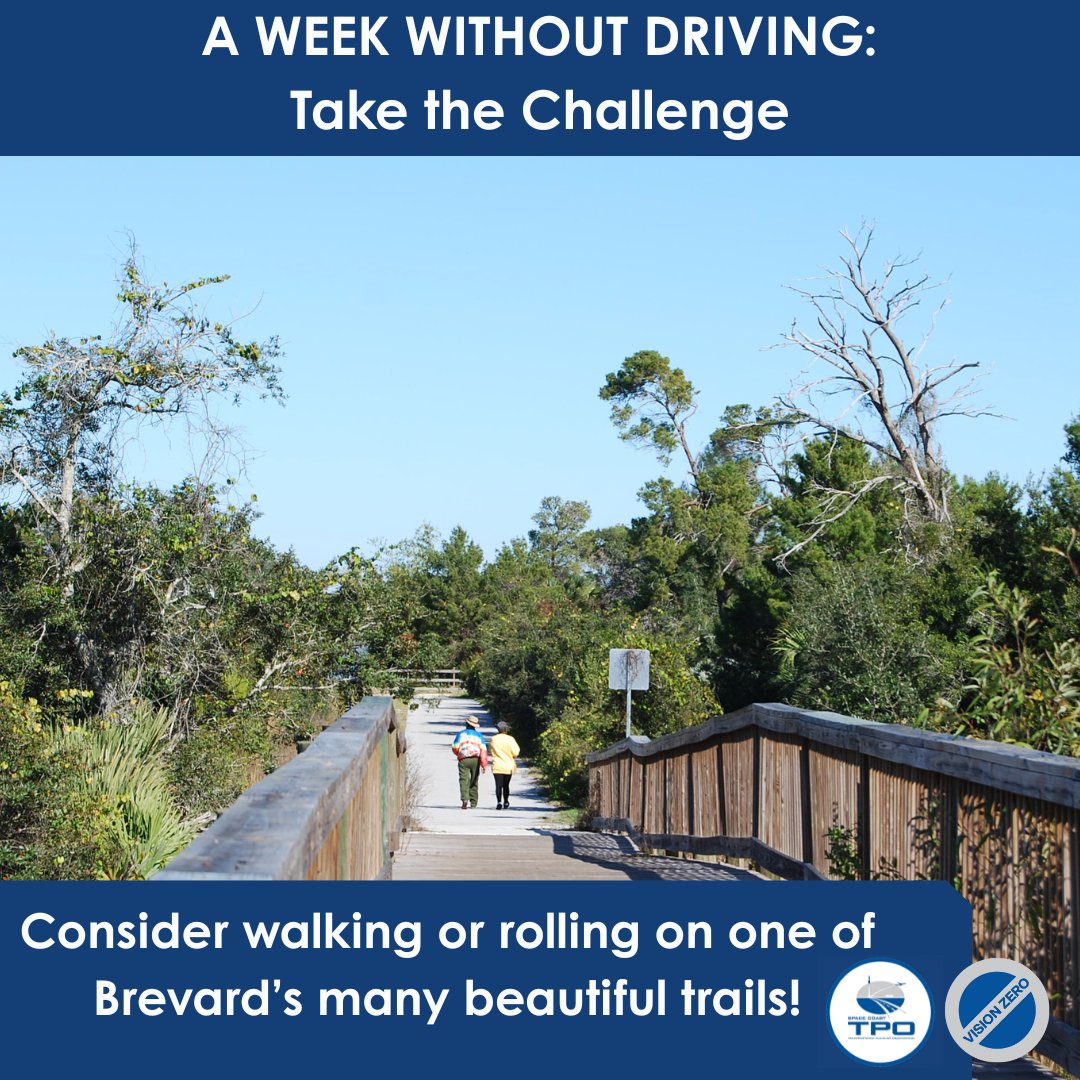 🌿Discover your backyard. As we close out A Week Without Driving, it's the perfect time to explore  Brevard's local trails by foot, bike, or scooter. 🚲👟✨ You might find new routes and  hidden gems! #WeekWithoutDriving #VisionZero