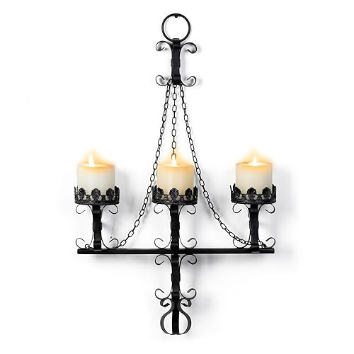 I just received Black Wall Candle Sconces,3 Iron Candelabra,Gothic Victorian Wall Decor,Rustic Wall Candle Holder for Bathroom,Staircase Wall,Living Room,Dining Room - Crown Sconce - 3 Candle from Anonymous via Throne. Thank you! throne.com/maelefay #Wishlist #Throne
