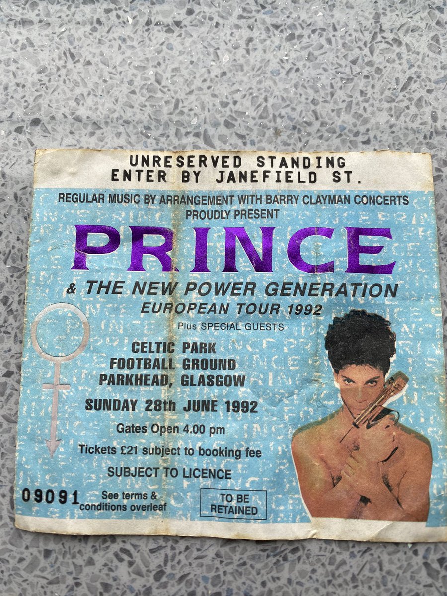 So turns out it was worth doing my autumn gutting of the house. Found my first concert ticket 🎶. “Don’t you just love Prince”