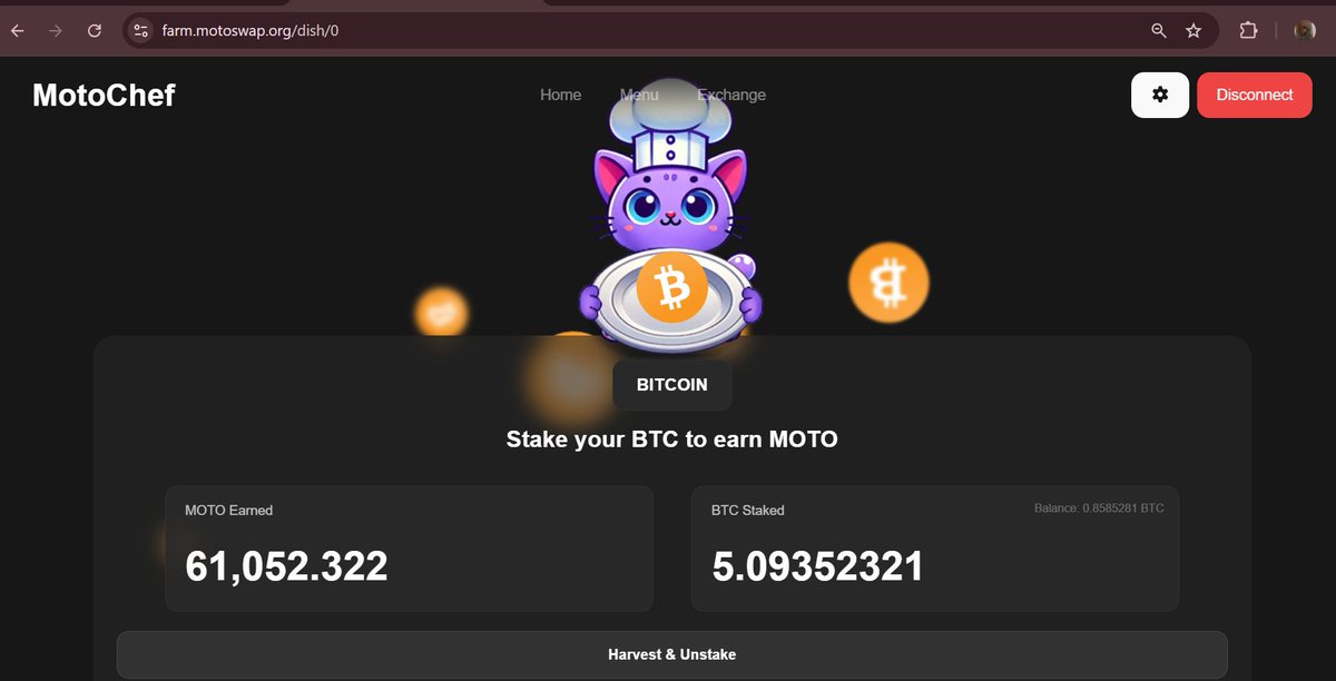 jamalgillani05's tweet image. 5 tBTC staked on MotoChef  61K+ MOTO earned.
Not just staking  it’s native Bitcoin yield.
No bridges. No wrapped assets.
Yield secured by Bitcoin itself.
BitcoinFi is evolving.
This is how DeFi finally meets BTC. ⚡
#motoswap #opnet