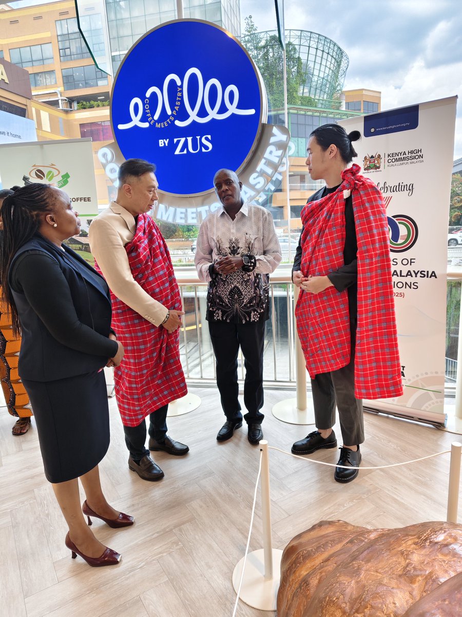 1/2
The High Commissioner, Ekitela Moru, led the Mission team in joining Zus Coffee founder Terence Ho, the CEO of KCCE, Dr. Jane Kathuku and the President of Malaysia Specialty Coffee Association (MSCA), Kevin Ngow,......