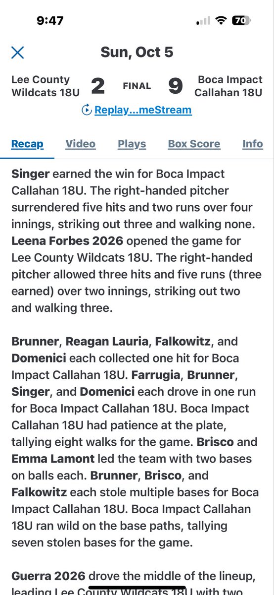 Leeeeeettsss Gooooooo!  Thank you @nunez_cheyenne <a href="/PolkState/">Polk State College</a> @<a href="/ncfbanyanssb/">NCF Softball</a> <a href="/BCUAthletics/">Bethune-Cookman Athletics</a> <a href="/EWUSoftball/">Edward Waters Softball</a> <a href="/FNUNIVCAN/">FNUniv</a> <a href="/WU_RoyalsSB/">Warner University Softball</a>  for coming out this weekend😎