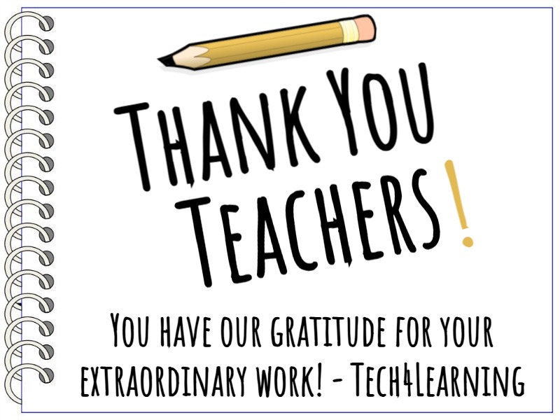 Tech4Learning's tweet image. On this day, and everyday, you have our immense gratitude for your efforts.