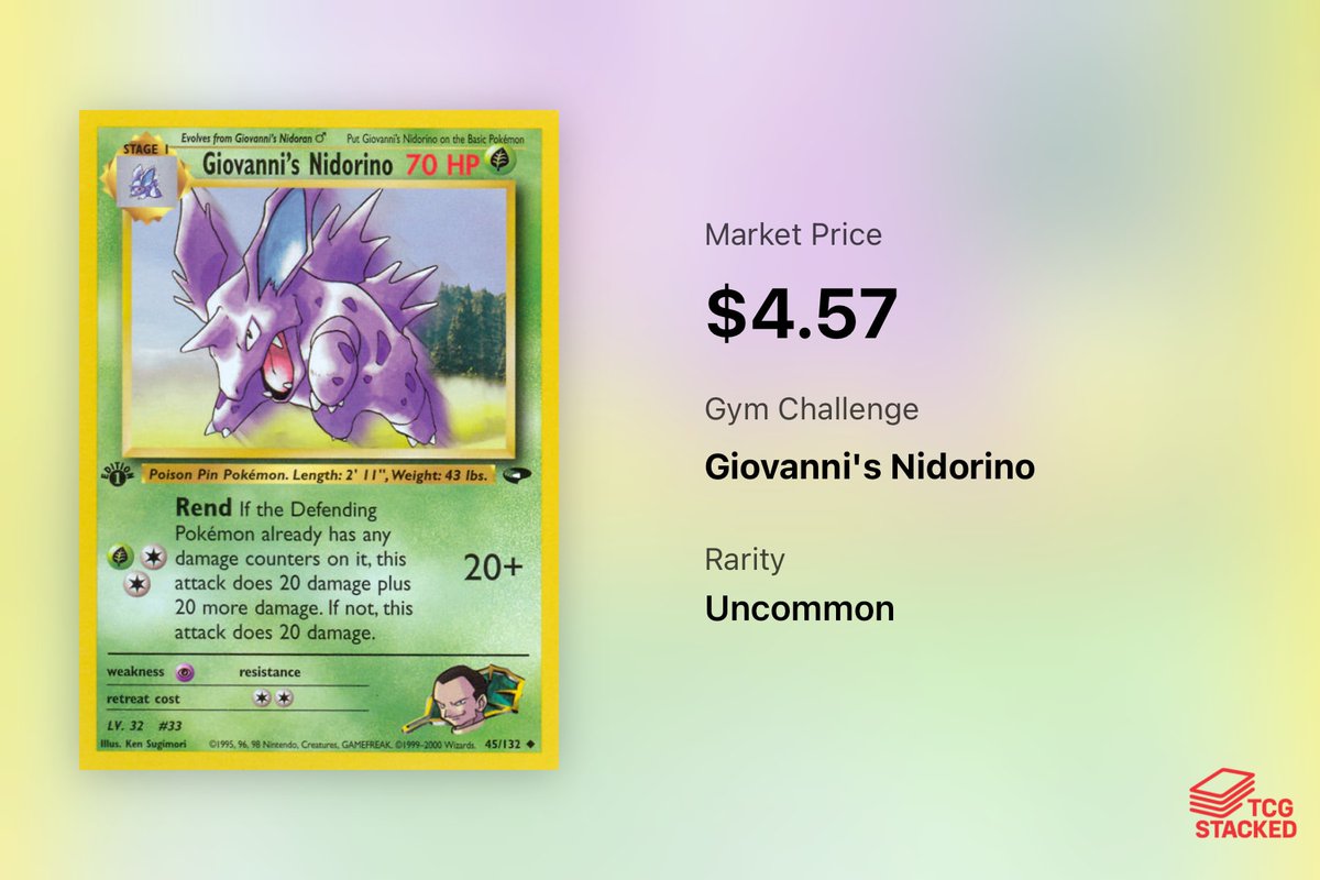 TCGStacked's tweet image. Day 33 - Here are some of the top Nidorino cards in all of Pokemon. 

If I missed your favorite Nidorino card, let me know in the comments!