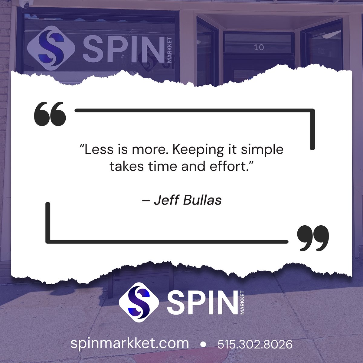 spinmarkket's tweet image. Simplicity is powerful. It takes real work to achieve. ✨

"Less is more. Keeping it simple takes time and effort." — Jeff Bullas

Clarity always cuts through the noise.

#MarketingWisdom #KeepItSimple #ClarityCounts