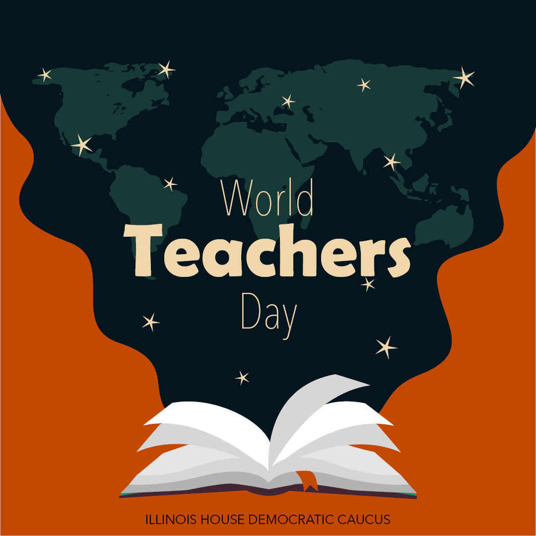 RepAndrade40's tweet image. Happy World Teachers Day to all of the educators out there! Today and every day, Illinois House Democrats continue to stand with our teachers and ensure every student receives a world-class education and that all schools are adequately funded.