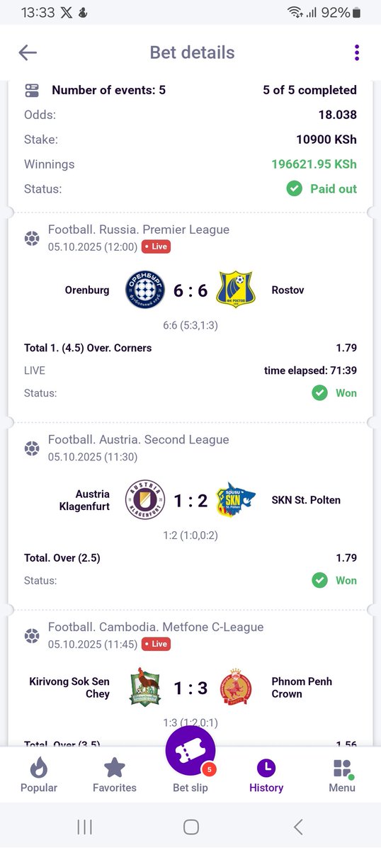 KES 837,156 Won ✅️ Congratulations 💥
2 Wins in a row today (196K won morning)

Came back with blessings from Old Man 😎

For stake, retweet, paste, be patient.

More on Telegram (FREE)

t.me/+HalWJRUSwK9jM…
t.me/+HalWJRUSwK9jM…
t.me/+HalWJRUSwK9jM…

POST WINNINGS!