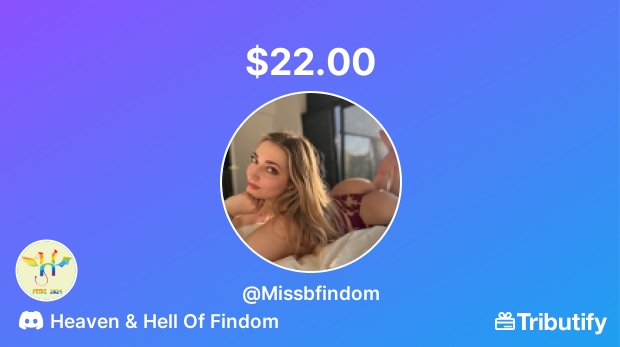 Heaven and Hell of Findom (@hell_of_findom) on Twitter photo Yay! Somebody sent a custom gift for $22.00 on <a href="/mytributify/">Tributify Wishlist</a> via "Heaven & Hell Of Findom" discord server 😊❤️🖤💸
Support me, buy me gifts, & more on Tributify!
tributify.com/Missbfindom Yay! Somebody sent a custom gift for $22.00 on <a href="/mytributify/">Tributify Wishlist</a> via "Heaven & Hell Of Findom" discord server 😊❤️🖤💸
Support me, buy me gifts, & more on Tributify!
tributify.com/Missbfindom