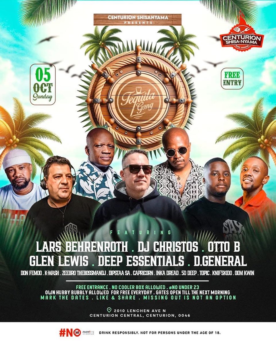 Centurion Shisa Nyama today. I'll be there around 18:00 and will have DSOH merchandise with me for sale !! See you soon ..
