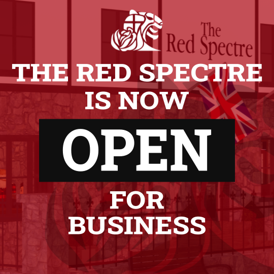 🍾 THE RED SPECTRE IS OPEN!

Be prepared for ⤵️
🎪 Public events!
👤 Staff applications! (soon...)
🍺 Many pints!

🛠️ There's a few fixes to be made (our staff are trapped upstairs!), but we're going to start some shifts!

Stay updated via our Discord ⤵️
discord.gg/DQSdw3Pjwb
