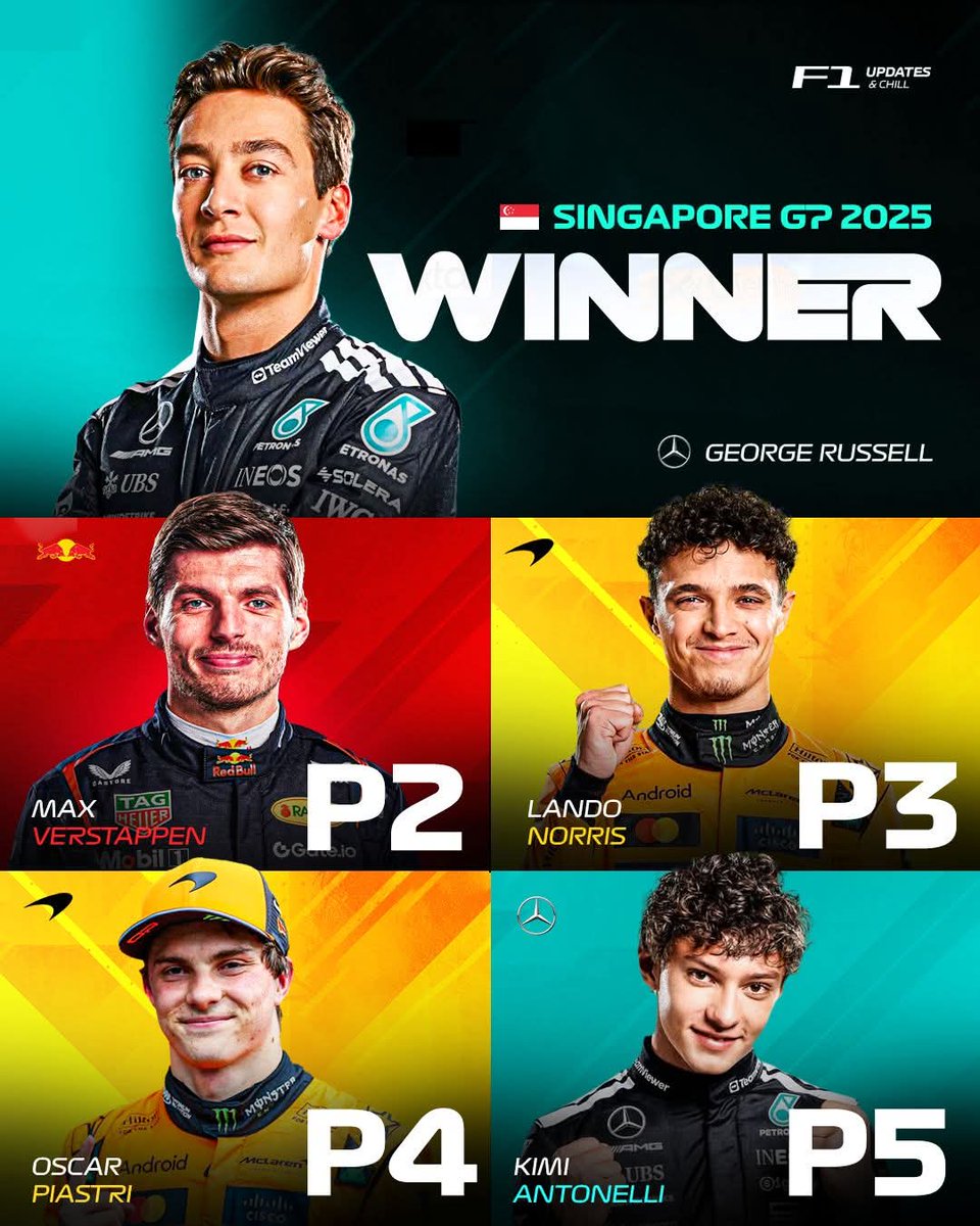 🇬🇧 🇬🇧 2 Brits on the podium 🇬🇧 🇬🇧 
#SingaporeGP2025 #F1
