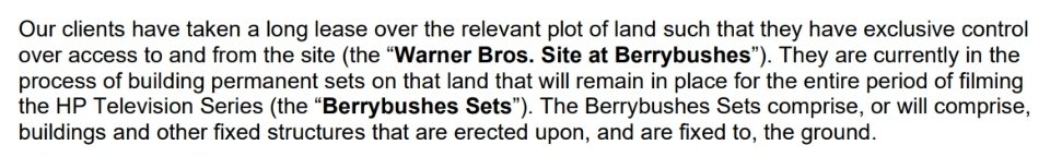 UnBoxPHD's tweet image. New letter from Warner Bros and HBO lawyers.

Pic 1: Warner Bros and HBO to my Lawyers.

&quot;They are currently in the process of building permanent sets...&quot;.

Pic 2: Warner Bros and HBO Planning Application.

&quot;There are no permanent sets, buildings or structures&quot;.