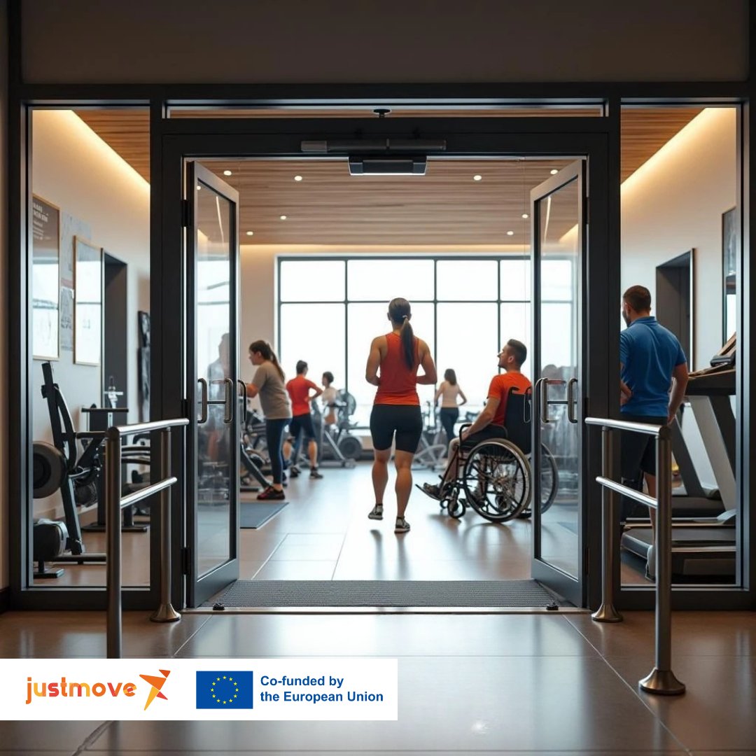 spedtecheu's tweet image. Accessibility in gyms matters! Every ramp, wide doorway, and adaptive machine makes a difference. Let's ensure fitness centers welcome everyone, with or without disabilities. An inclusive gym = a stronger community!
For more info: projectjustmove.eu
#JustMove #EU #SpedTech