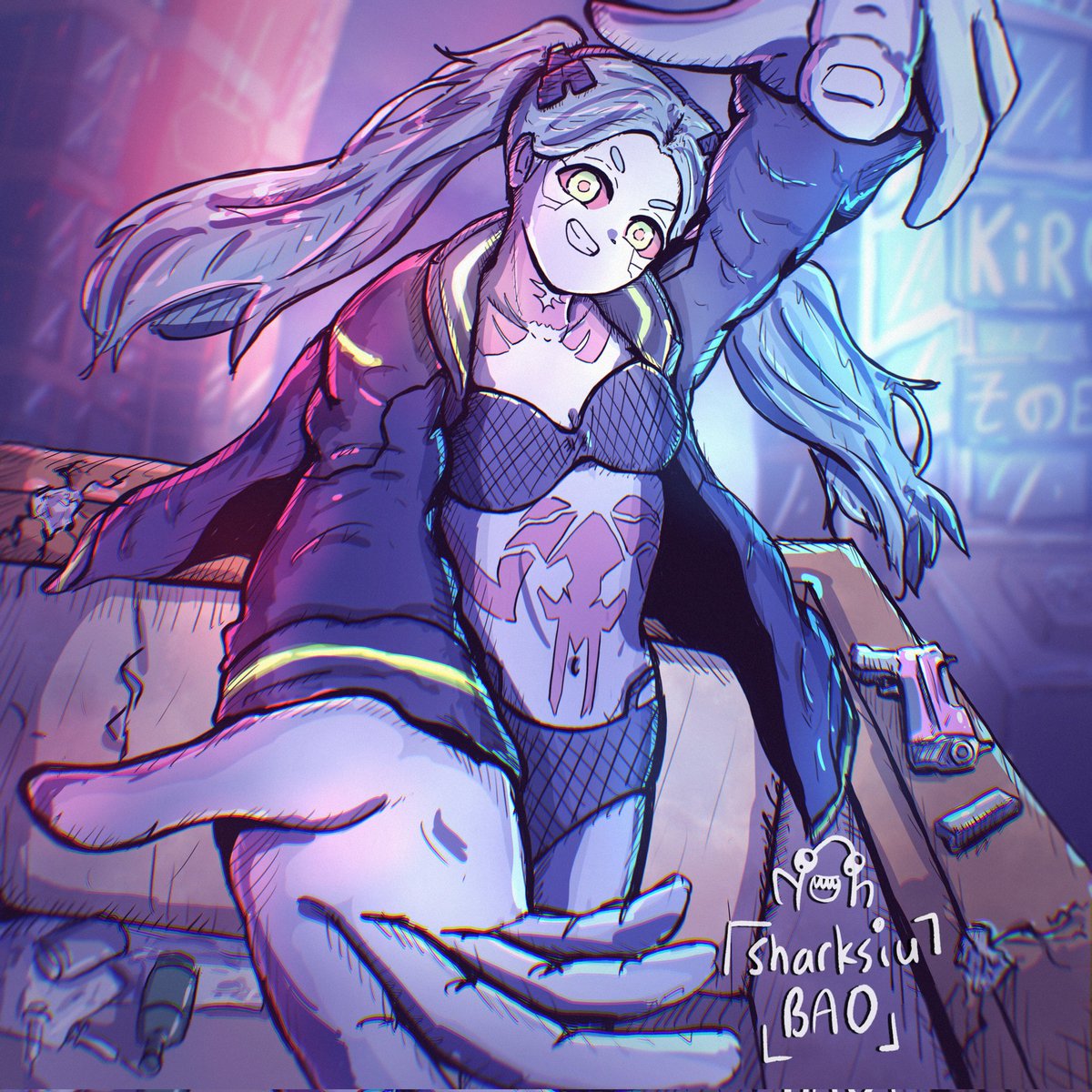 ✨️ Rebecca! ✨️
My fav lil gremlin from Cyberpunk: Edgerunners 😁

#CyberpunkEdgerunners #Rebecca #CyberpunkArt #DigitalArt #AnimeArt