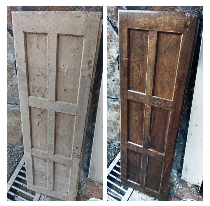 Estas contras las iban a tirar y me las han regalado.

Características:
MaderaCastaño macizo, local del Bierzo.
OrigenCarpintería rural artesanal.
Época 1890–1920.

Creo que este invierno estreno cabecero, ya os enseñaré 😉